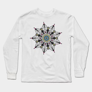 Spiky mandala - grey version Long Sleeve T-Shirt